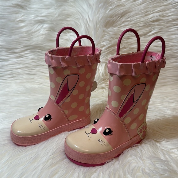 Cute Pink Cat Boots Size 8 - Picture 2 of 5